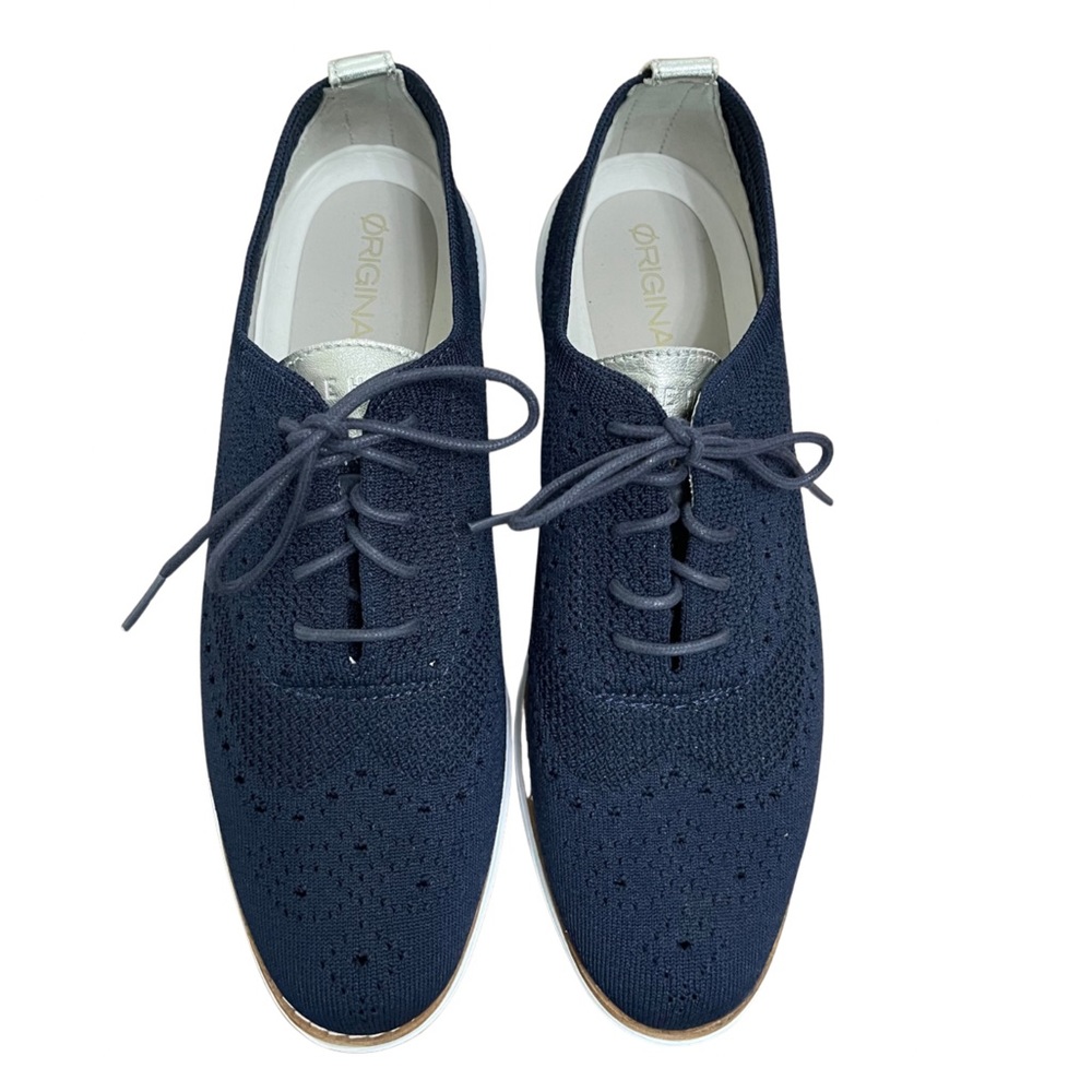 Cole Hann Original Grand Wing Tip Oxford Marine Blue Sneakers